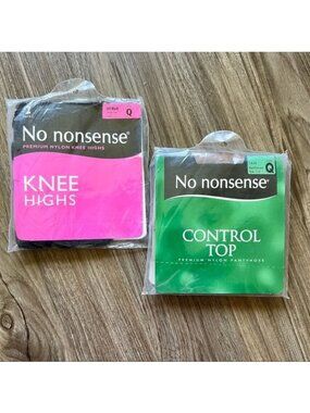 No Nonsense Pantyhose Knee High Set 2 Hosiery
